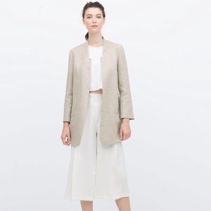 Zara Rustic Linen Blazer